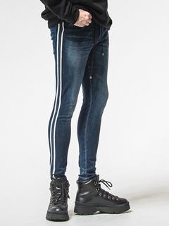EX DENIM JERSEY BLIND LINE PT / RC38-ST-008D / デニムジャージラインパンツ / ダークインディゴ (1月上旬入荷予定)