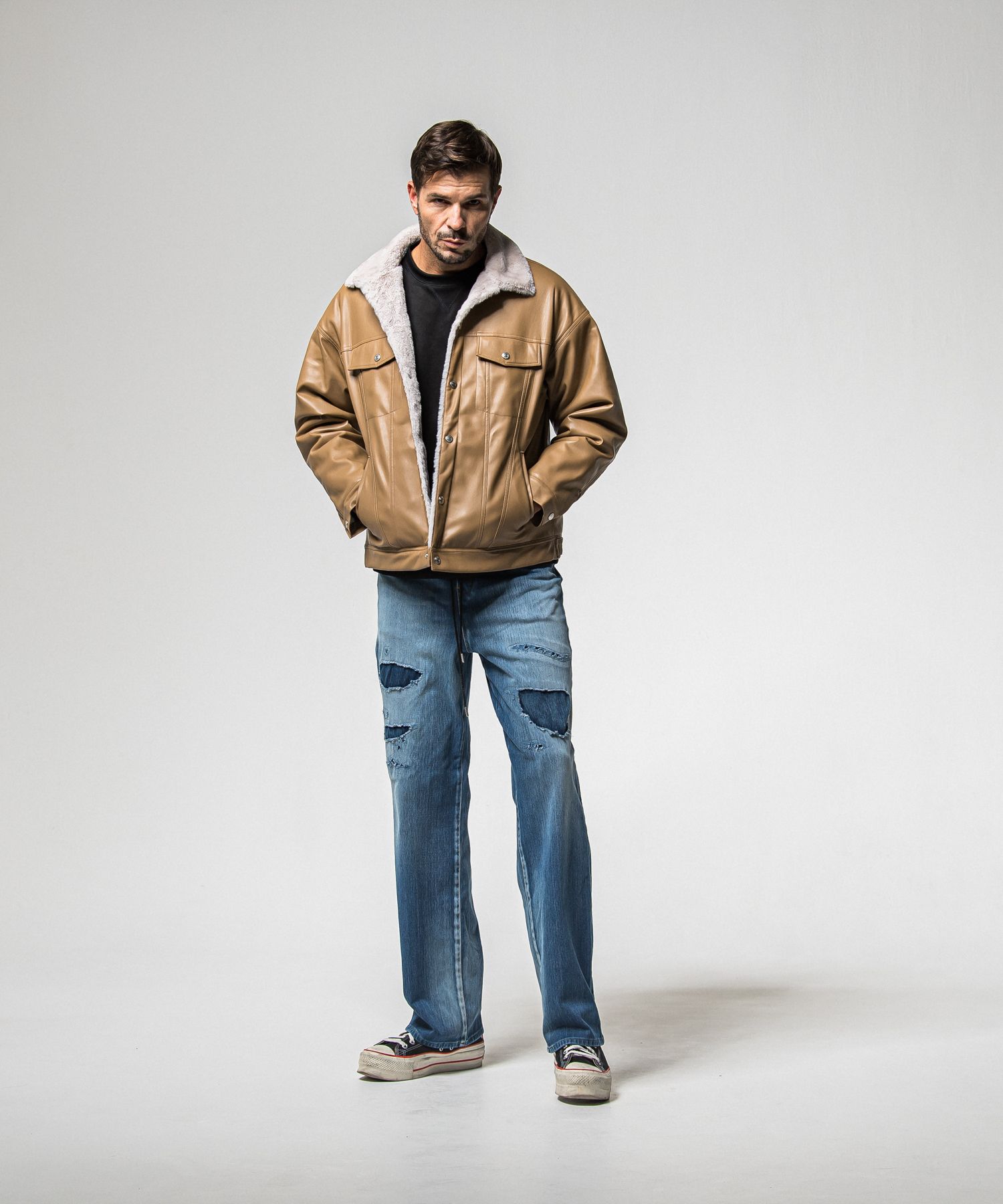 KING DENIM JERSEY / RC38-ST-005 / デニムジャージバギーワイドパンツ / インディゴクラッシュ (12月中旬入荷予定)