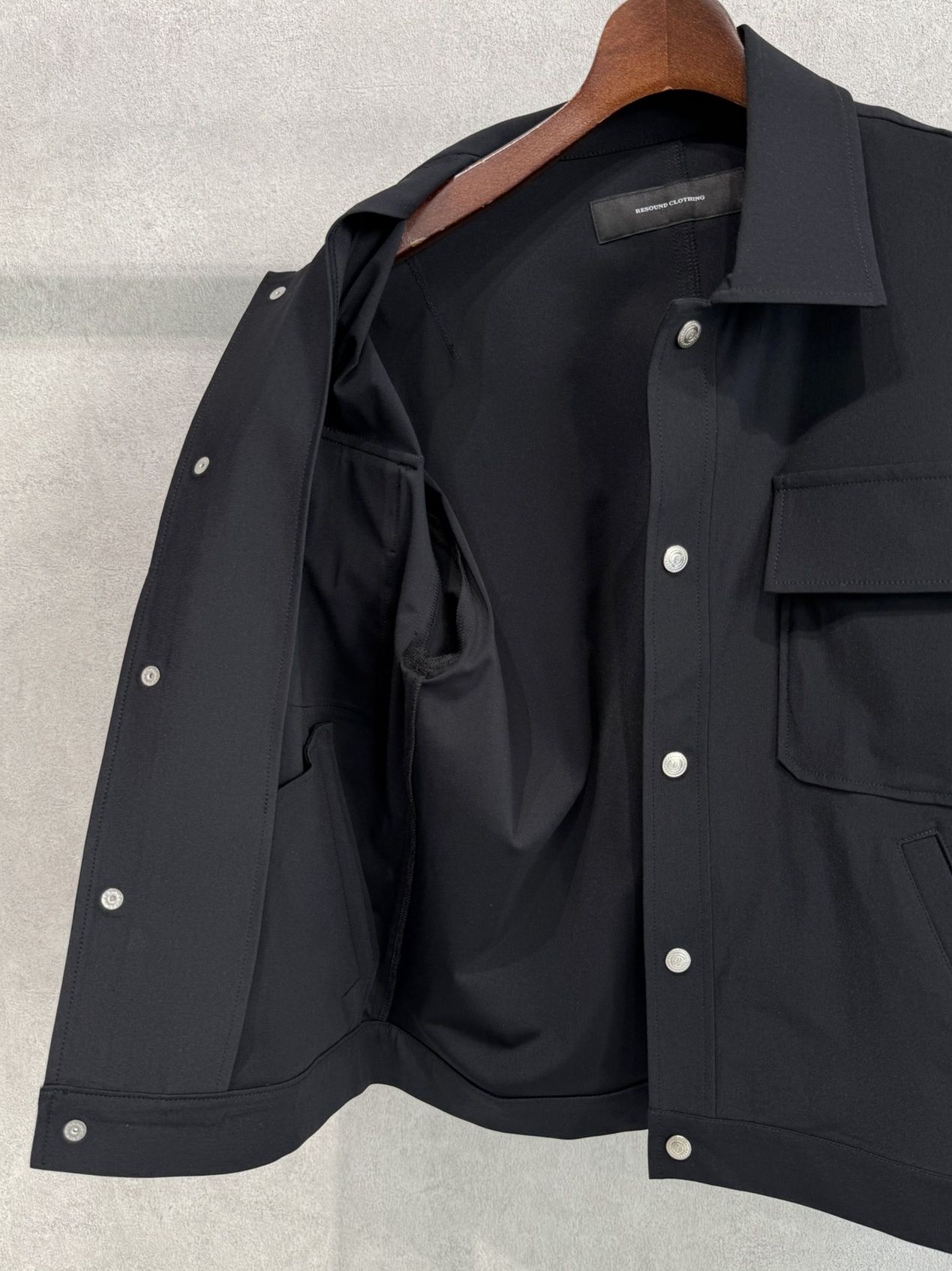 CPO HALF SHIRTS JK / RC40-SH-003 / 半袖ナイロンCPOジャケット / ブラック