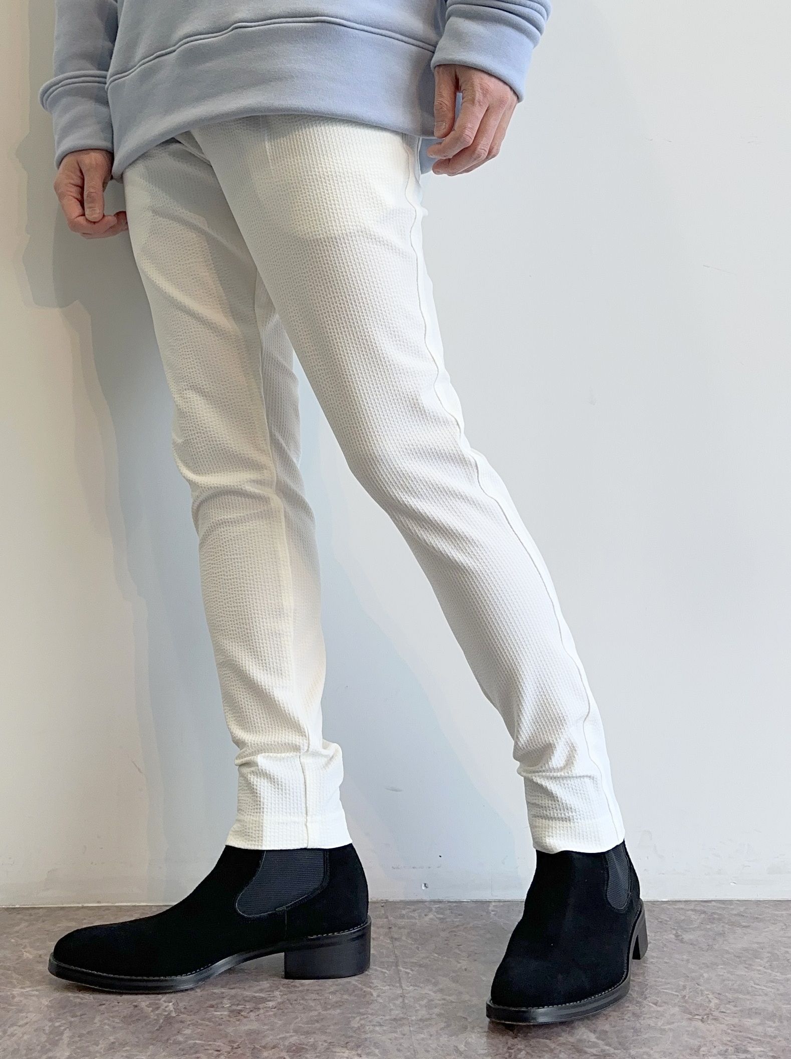 CHRIS EASY TUCK PANTS / RC31-ST-016T / シアサッカーイージータックパンツ / ホワイト
