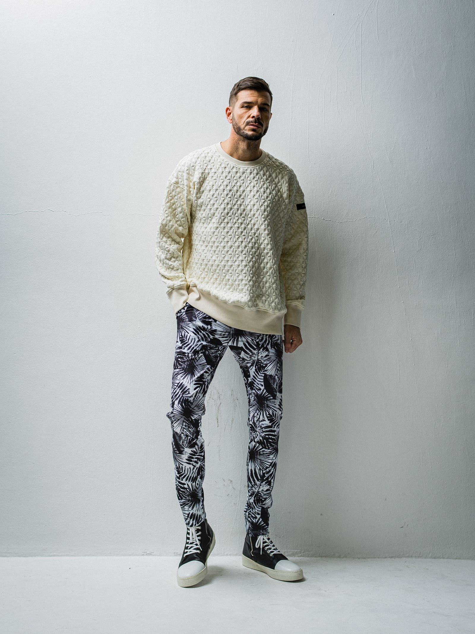 CHRIS EASY PANTS / RC27-ST-016 / リーフイージーパンツ / リーフブラック