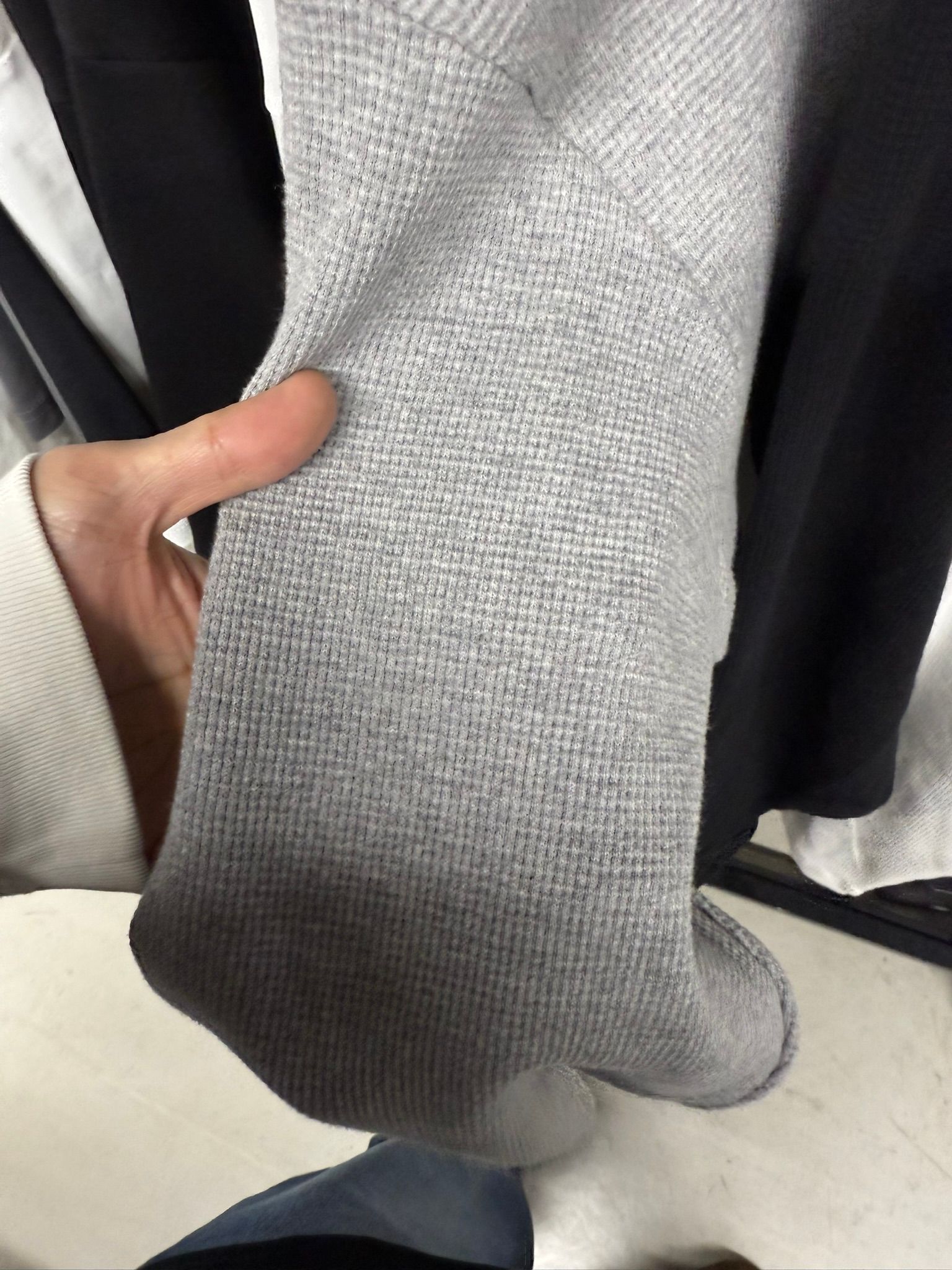 WAFFLE HENRY / RC39-C-001 / サーマルヘンリーネックロングTシャツ / グレー (1月中旬入荷予定)