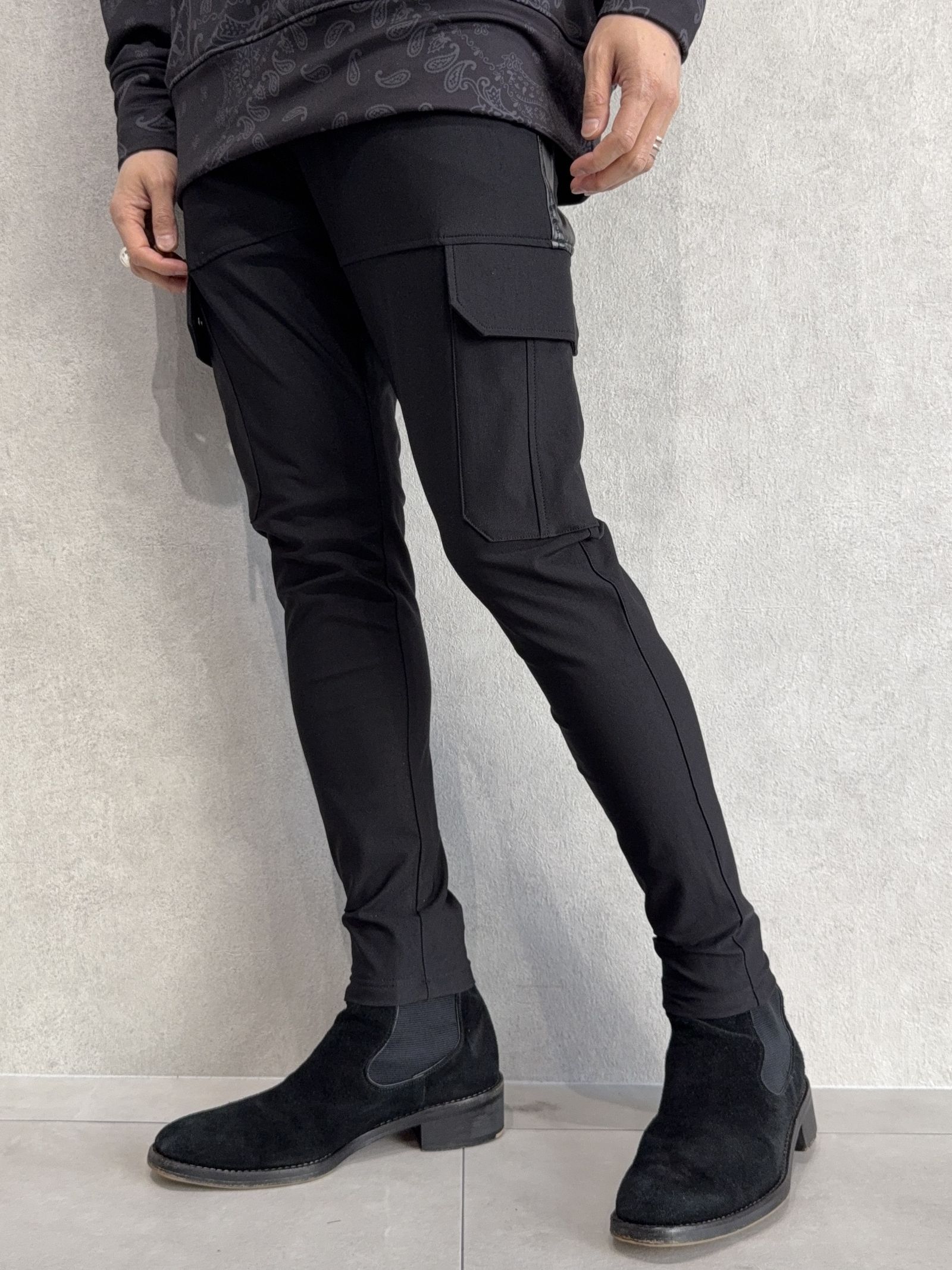 DARRELL HEAT CARGO PT / RC38-ST-010H / 裏起毛カーゴラインパンツ / ブラック