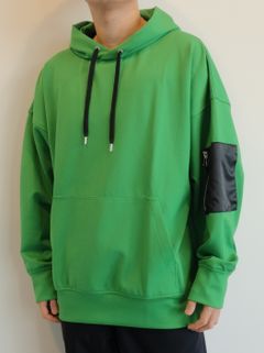 MILITARY POCKET LOOSE HOODIE / RC25-C-005 / ミリタリーポケットパーカー / グリーン
