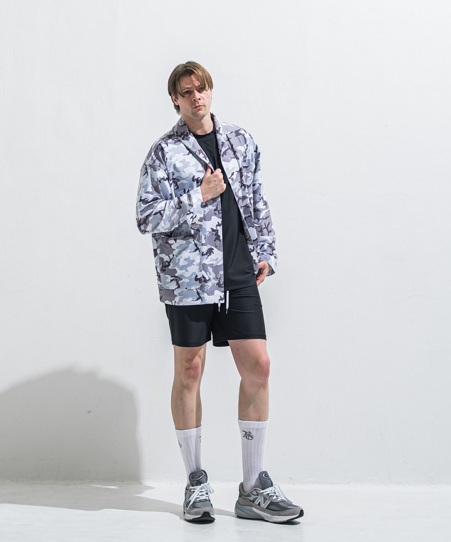 RC RUSH OVER T / RC40-T-009 / RCロゴラッシュガードビッグTシャツ / ブラック×ブルーグリーン (6月上旬入荷予定)