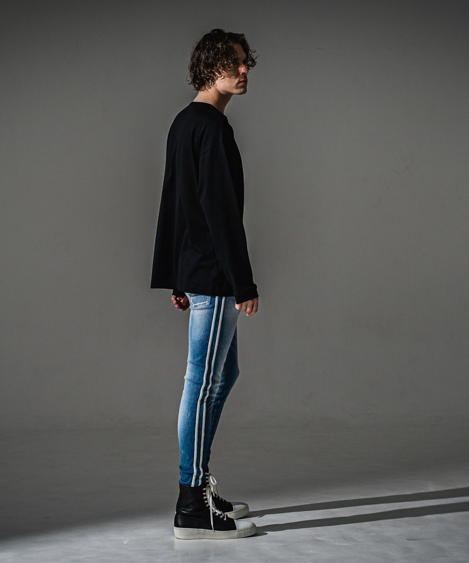 EX DENIM JERSEY BLIND LINE PT / RC41-ST-008D / デニムジャージラインパンツ / ライトインディゴ (9月上旬入荷予定)
