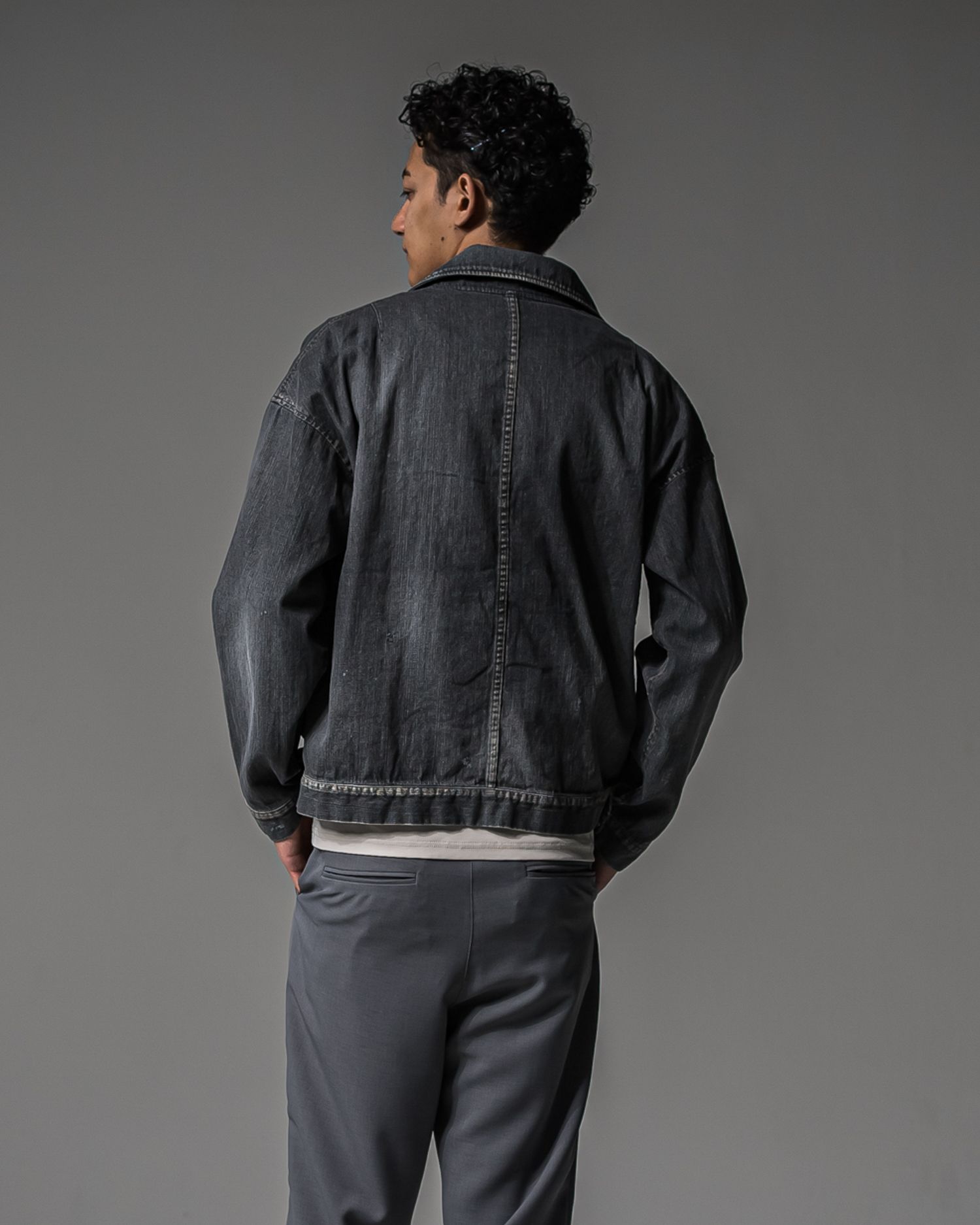 LDENIM AG FLIGHT JACKET / RC37-JK-001 / デニムフライトジャケット / ブラックユーズド