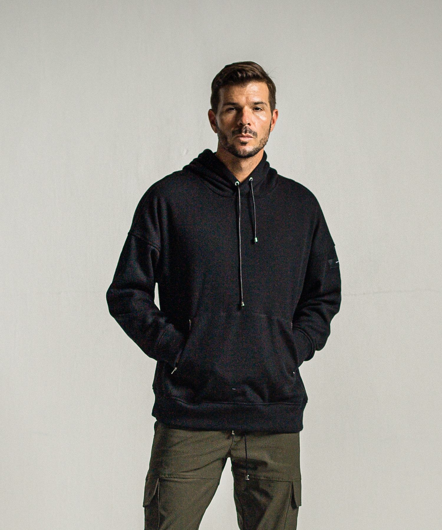 SHAGGY FLEECE THERMAL PULLOVER HOODIE / RC34-C-003 / 裏起毛サーマルパーカー / ブラック