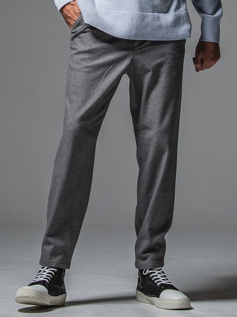 PAT WIDE EASY PANTS / RC30-ST-036 / ベルト付きテーパードワイドパンツ / 千鳥柄