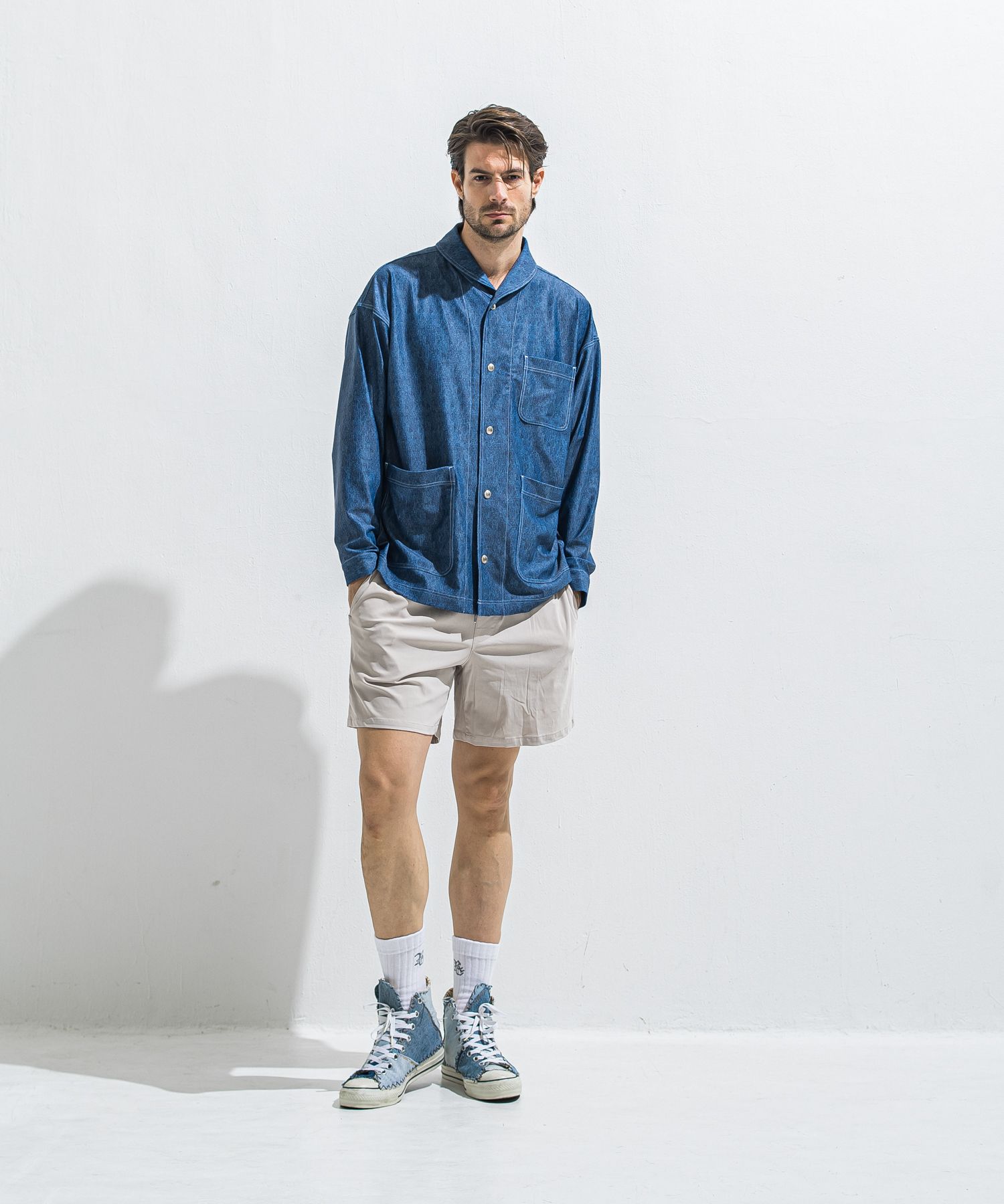 TV NYLON SHORTS / RC40-HP-004 / リラックスナイロンショーツ / グレージュ (6月上旬入荷予定)