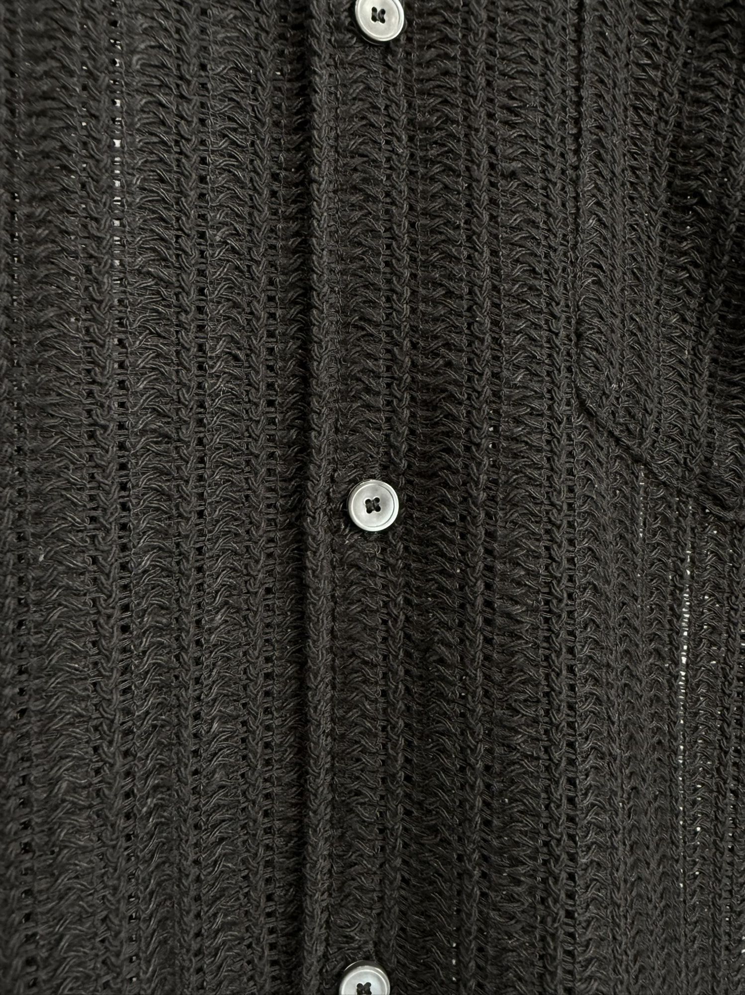 RUSSEL SHIRTS / DP1-SH-004 / ラッセル織り半袖シャツ / ブラック