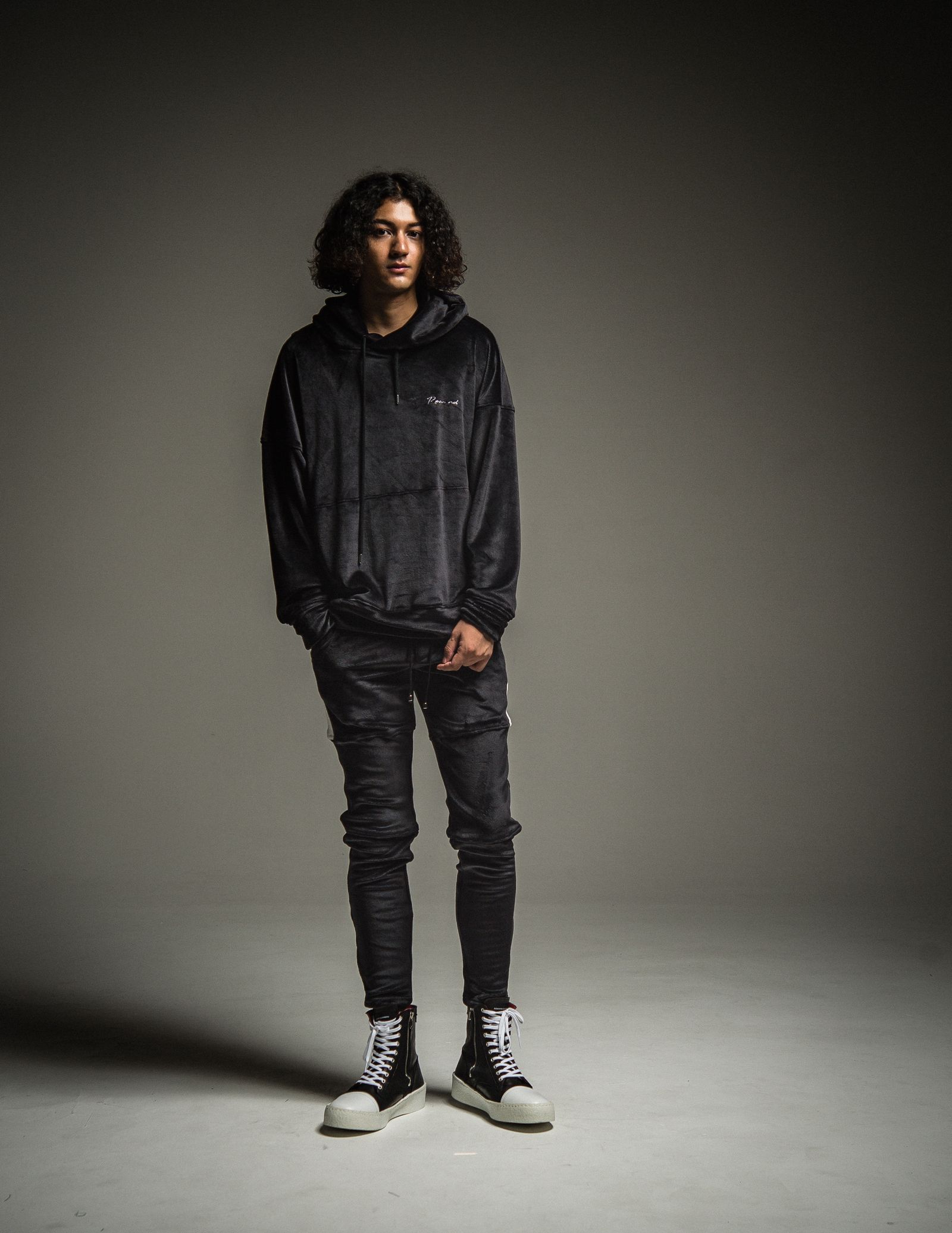 【RUDO掲載】 DOUBLE VELOURS FLEECE SLASH LINE PT / RC22-ST-012H / ベロアフリースラインパンツ