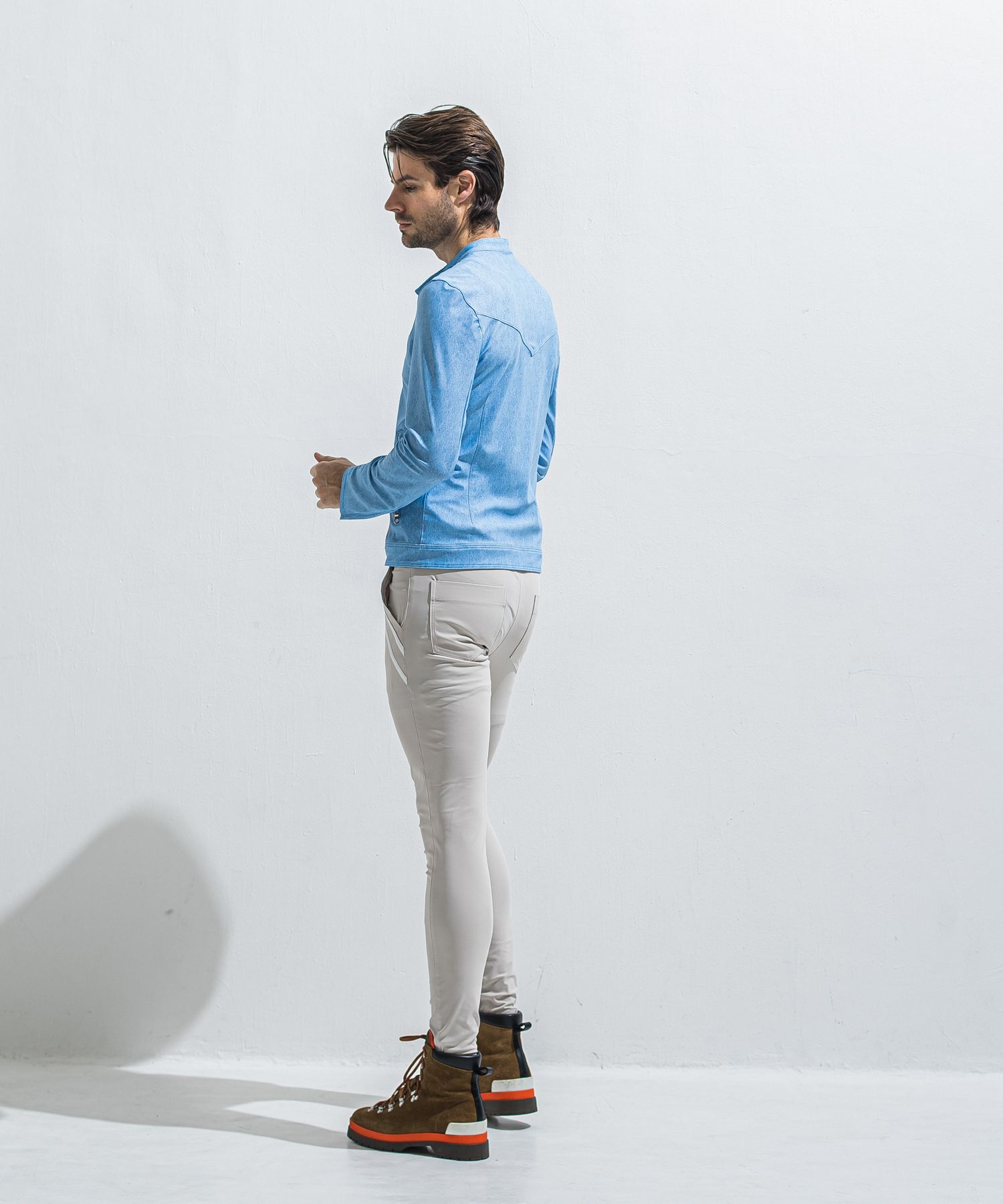 EDGE NYLON PT / BASIC-ST-014 / エッジナイロンラインパンツ / グレージュ (4月下旬入荷予定)