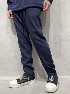 PAT WIDE EASY PANTS / RC39-ST-036BN / サテンワイドテーパードパンツ / ネイビー