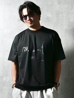 PB SIGN OVER NYLON T / DP1-T-002 / サインプリントナイロンビッグTシャツ / ブラック (4月上旬入荷予定)
