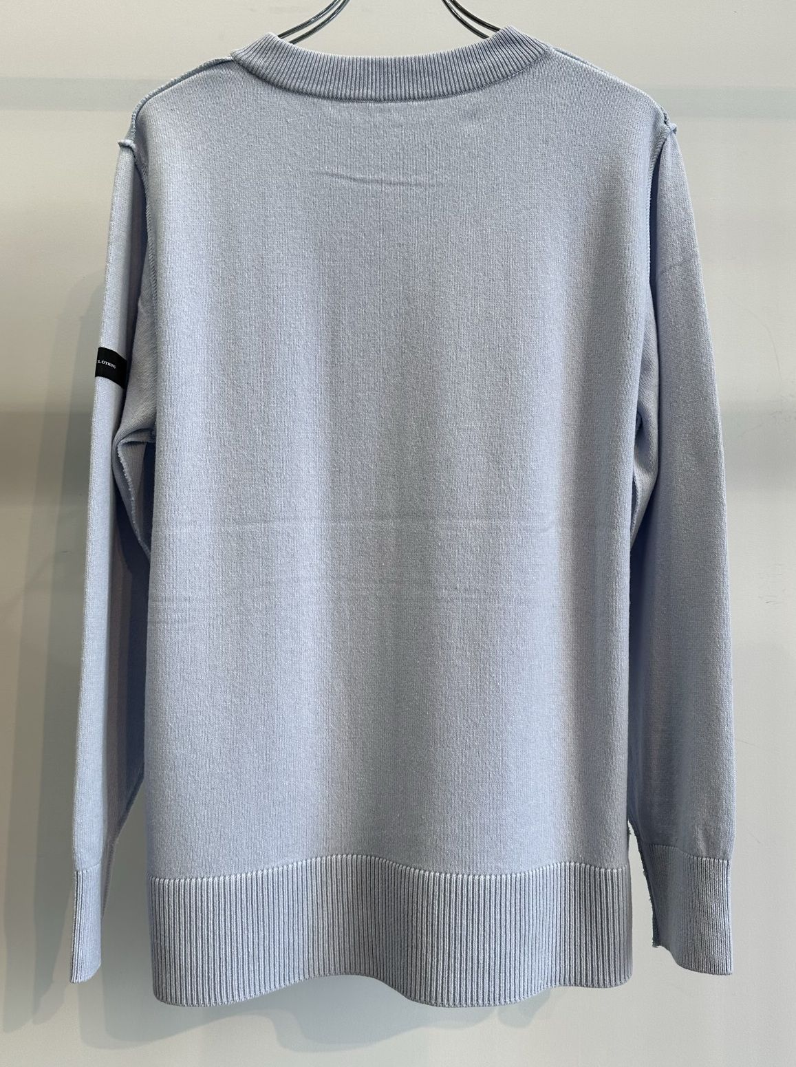 OUT SEAM SWEATER / RC30-K-001 / アウトシームニット / サックス