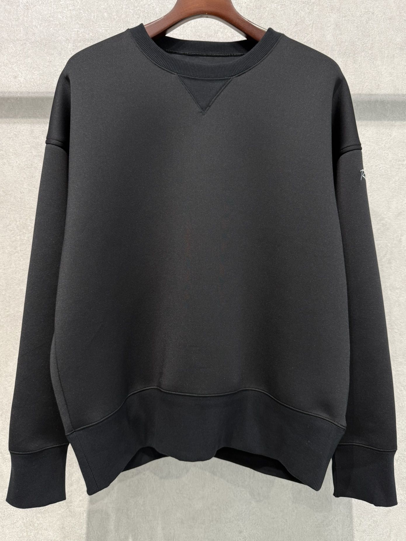 HD DROP TRAINER / RC37-C-004 / ダンボールニット 無地トレーナー / ブラック