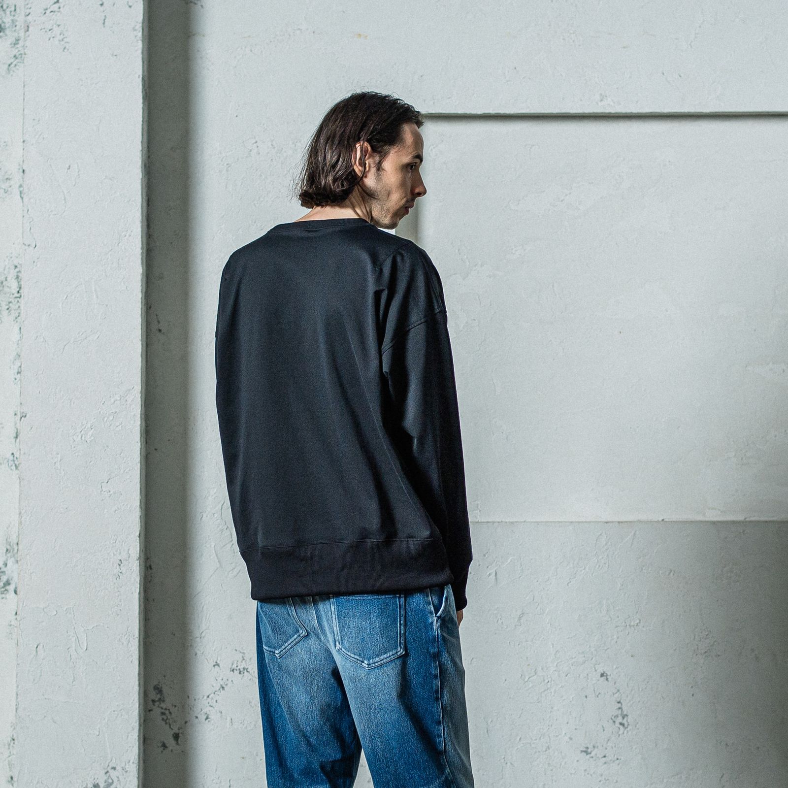 EX SWEAT DROP TRAINER / RC35-C-002 / 高機能スウェットトレーナー / ブラック