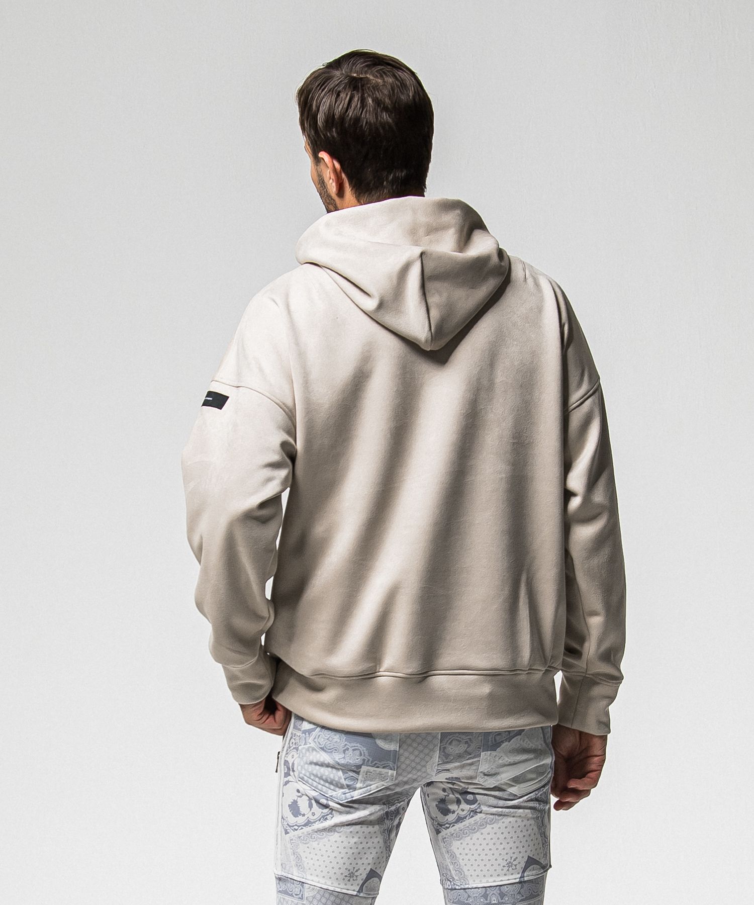 SUEDE LOOSE HOODIE / RC38-C-006 / スエードパーカー / グレージュ (1月上旬入荷予定)