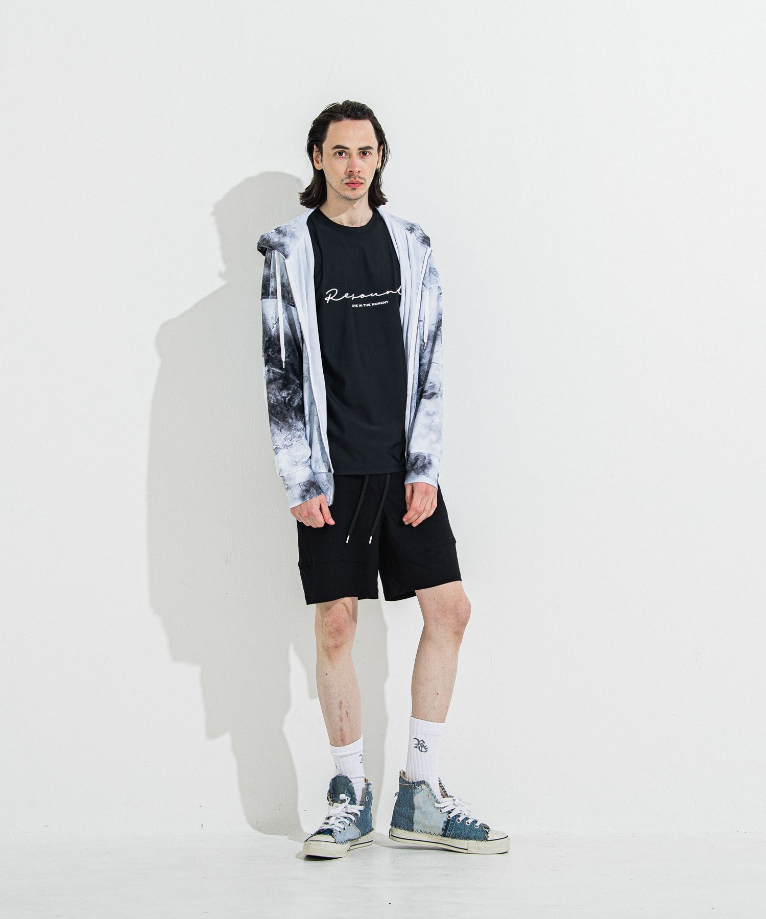 RUSH OVER ZIPUP HOODIE / RC36-C-001 / ラッシュガードパーカー / マーブルホワイト