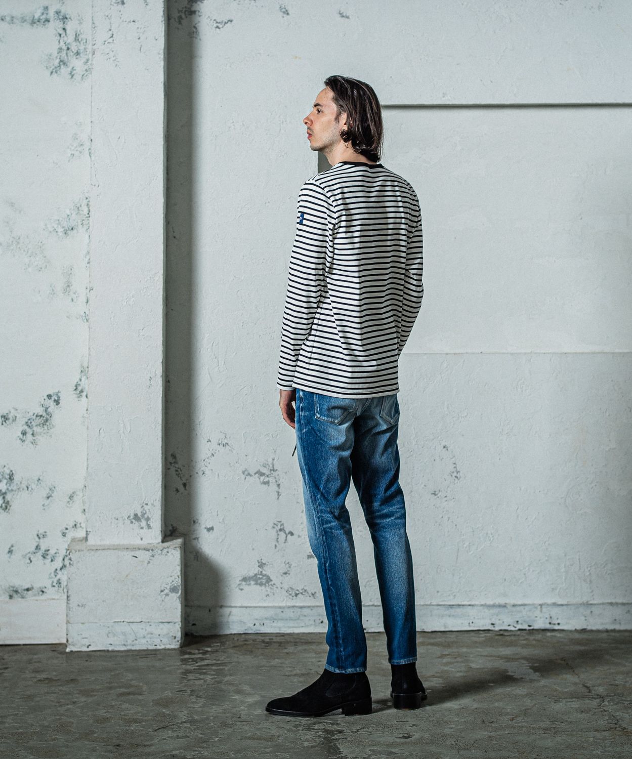 MICK DENIM JERSEY / RC35-ST-020 / デニムジャージテーパードパンツ / インディゴユーズド