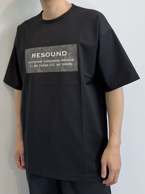 BANDANA BOX ROGO OVER TEE / RC28-T-003 / ボックスロゴビッグTシャツ / ブラック