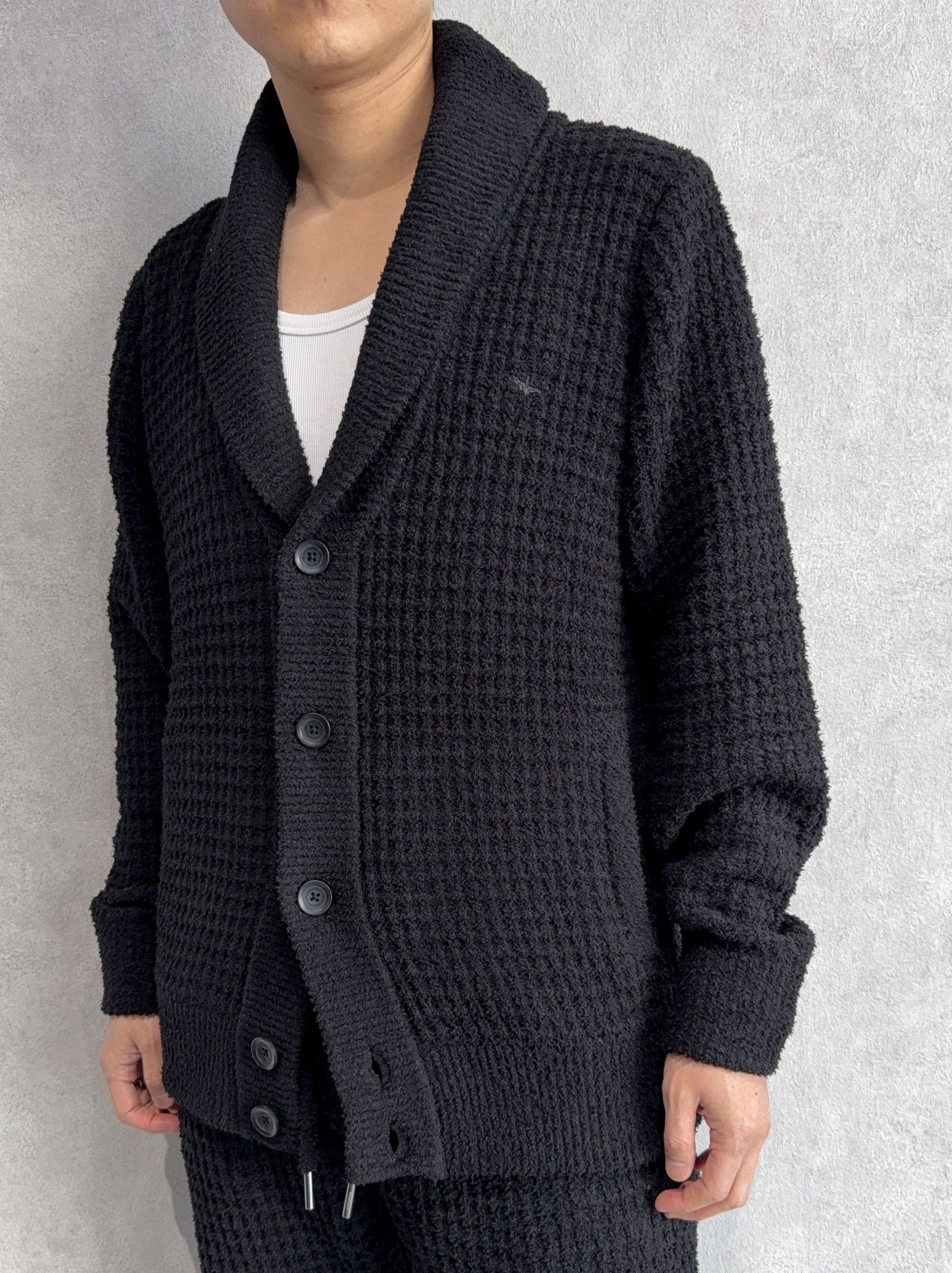 ブロックワッフルニットセットアップ / usk-26043,usk-26044 / ブラック