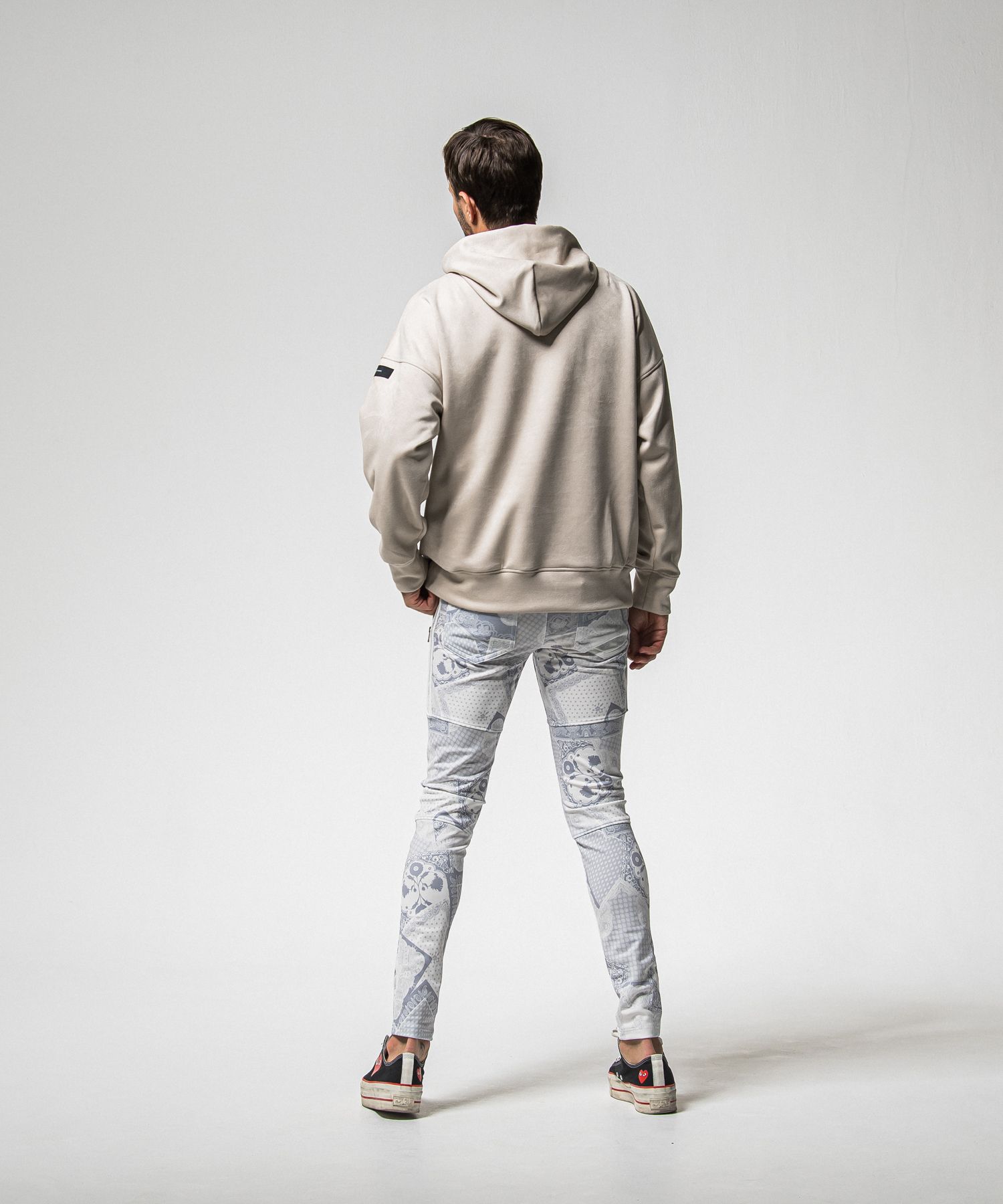 SUEDE LOOSE HOODIE / RC38-C-006 / スエードパーカー / グレージュ (1月上旬入荷予定)