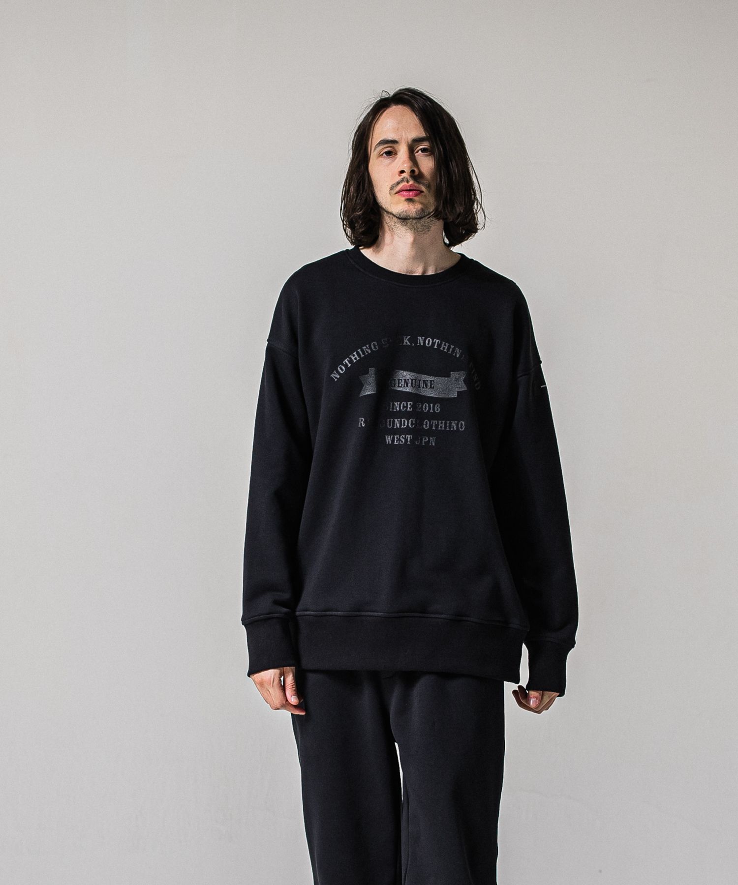 HF URAKE COLLEGE DROP TRAINER / RC39-C-002 / 高機能スウェットトレーナー / ブラック (1月中旬入荷予定)