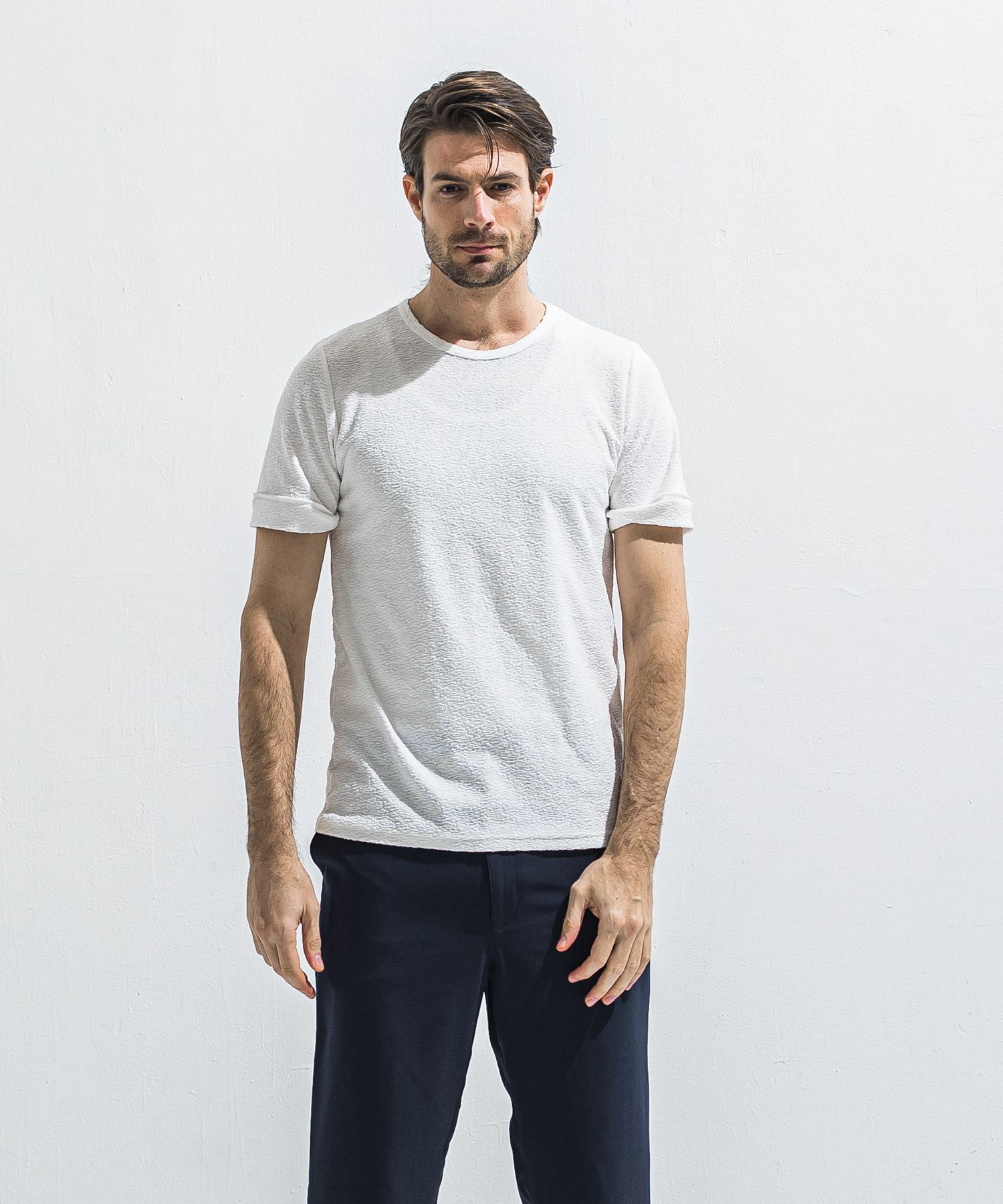 PILE ROLL UP TEE / RC40-T-001 / パイルロールアップTシャツ / ホワイト (4月中旬入荷予定)