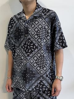 RUSH OVER POLO / RC32-T-013 / ラッシュガードポロシャツ / バンダナブラック