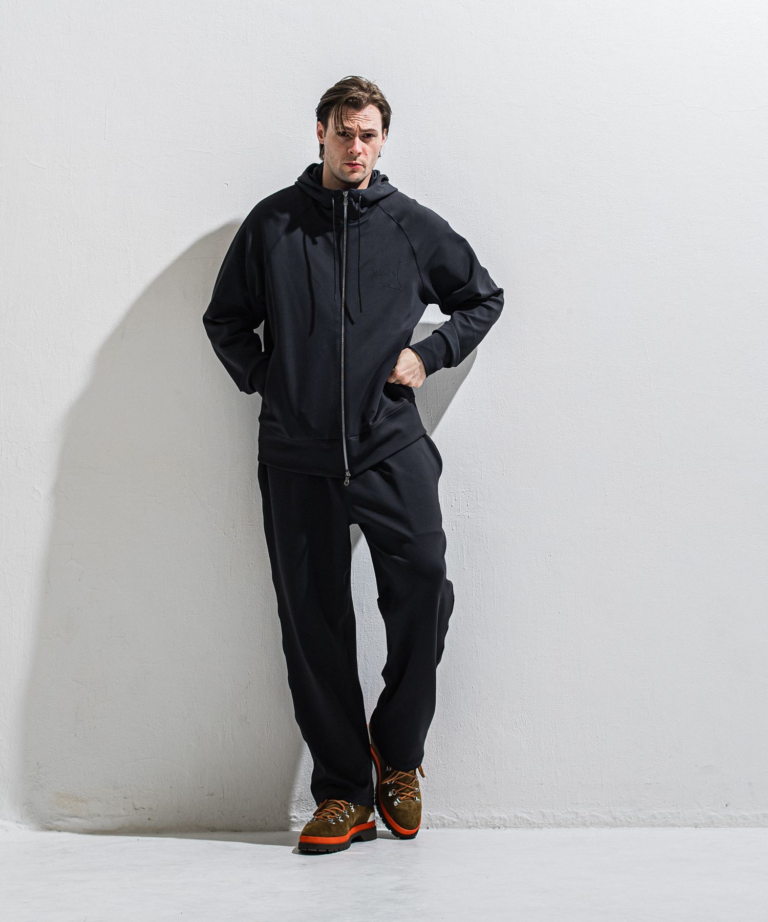 EMILIO DB WIDE PANTS / DP1-ST-003 / ダンボールジャージスーパーワイドパンツ / ブラック (3月中旬入荷予定)