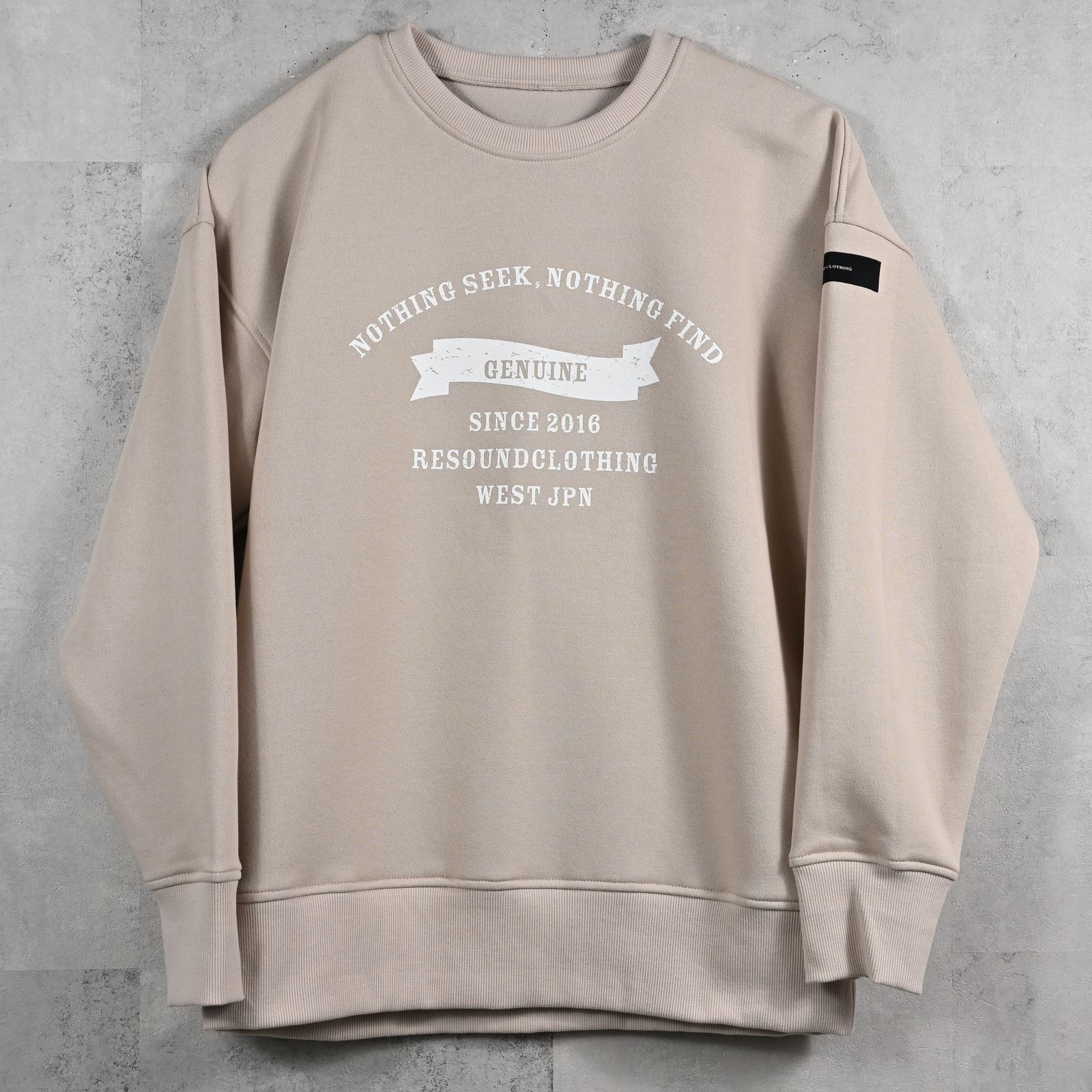 HF URAKE COLLEGE DROP TRAINER / RC39-C-002 / 高機能スウェットトレーナー / グレージュ (1月中旬入荷予定)