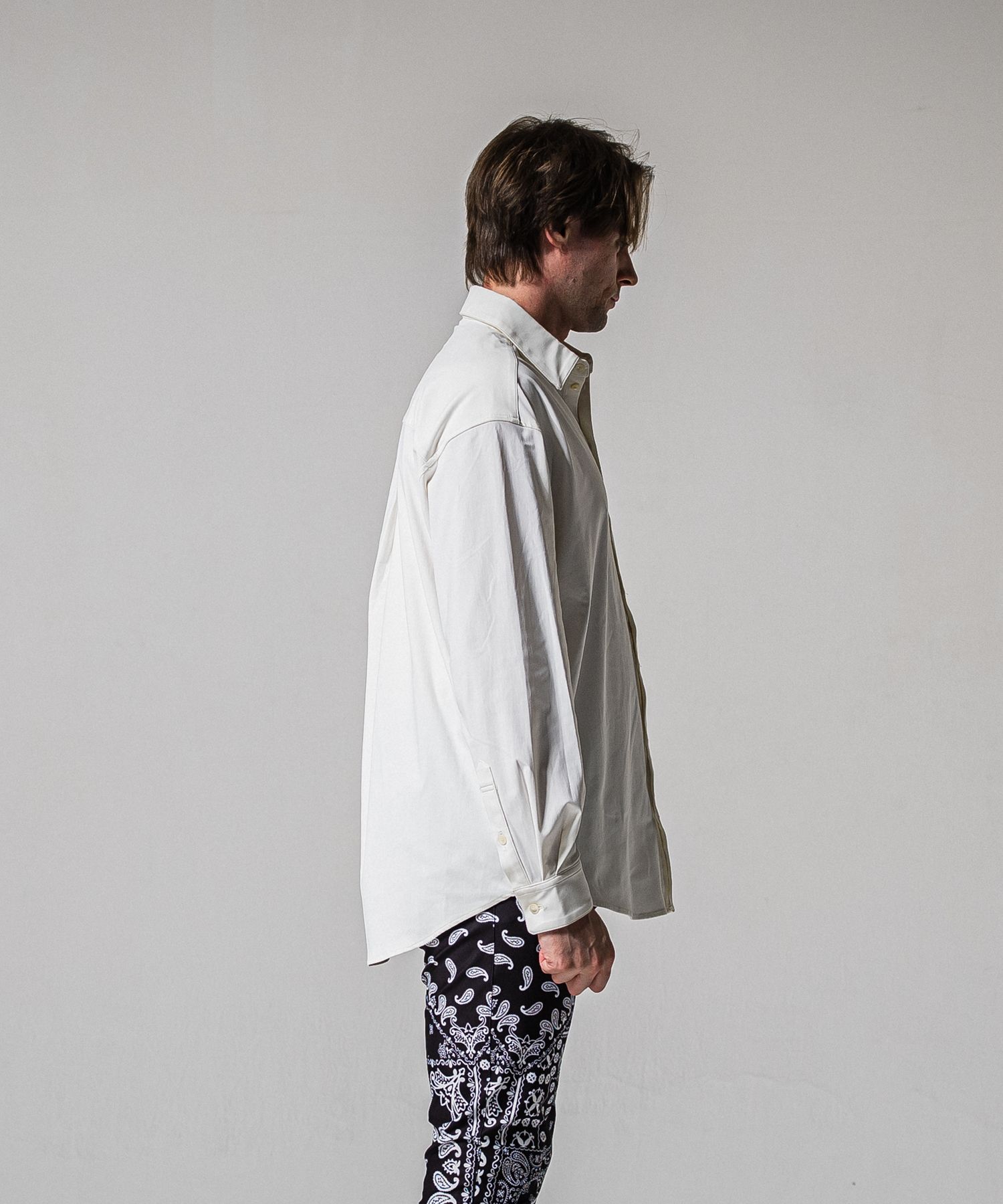 NYLON JACK SHIRTS / RC39-SH-001 / オーバーサイズナイロンシャツ / ホワイト (2月上旬入荷予定)