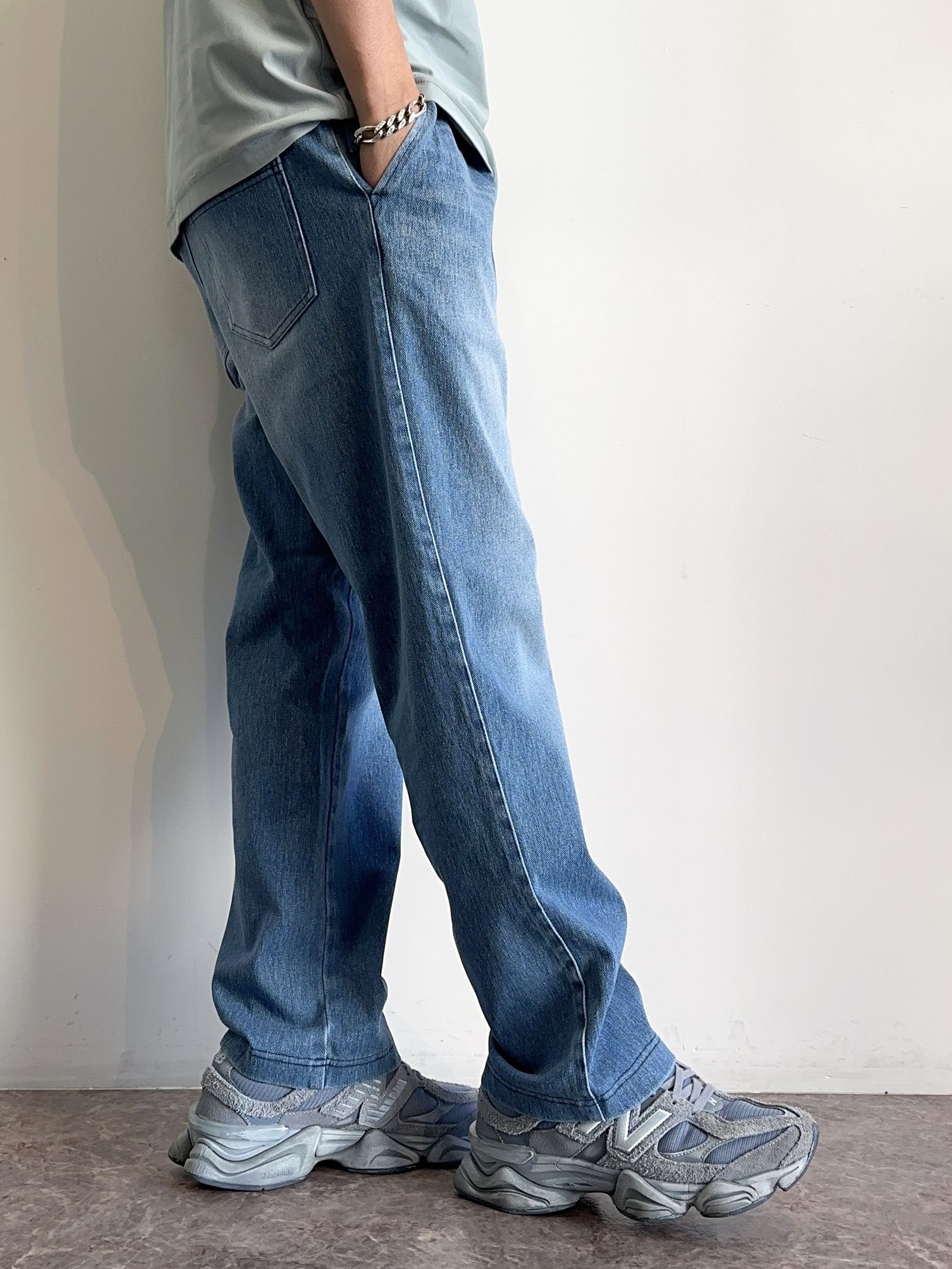 EX DENIM JERSEY WIDE PT / RC32-ST-016WTD / デニムジャージーワイドパンツ / ライトインディゴ