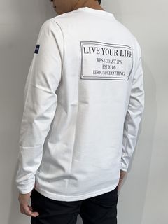 CREW LONG SLEEVE TEE / RC33-T-002 / バックプリント長袖Tシャツ / ホワイト