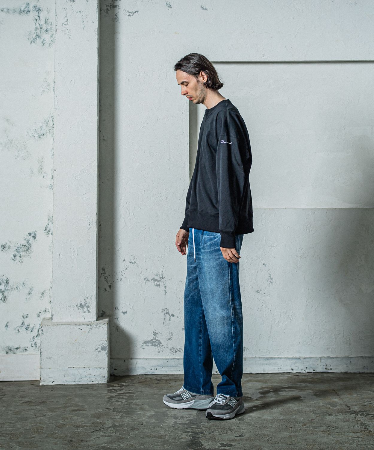 EX DENIM JERSEY WIDE PT / RC35-ST-016WTD / デニムジャージワイドパンツ / ダークインディゴ