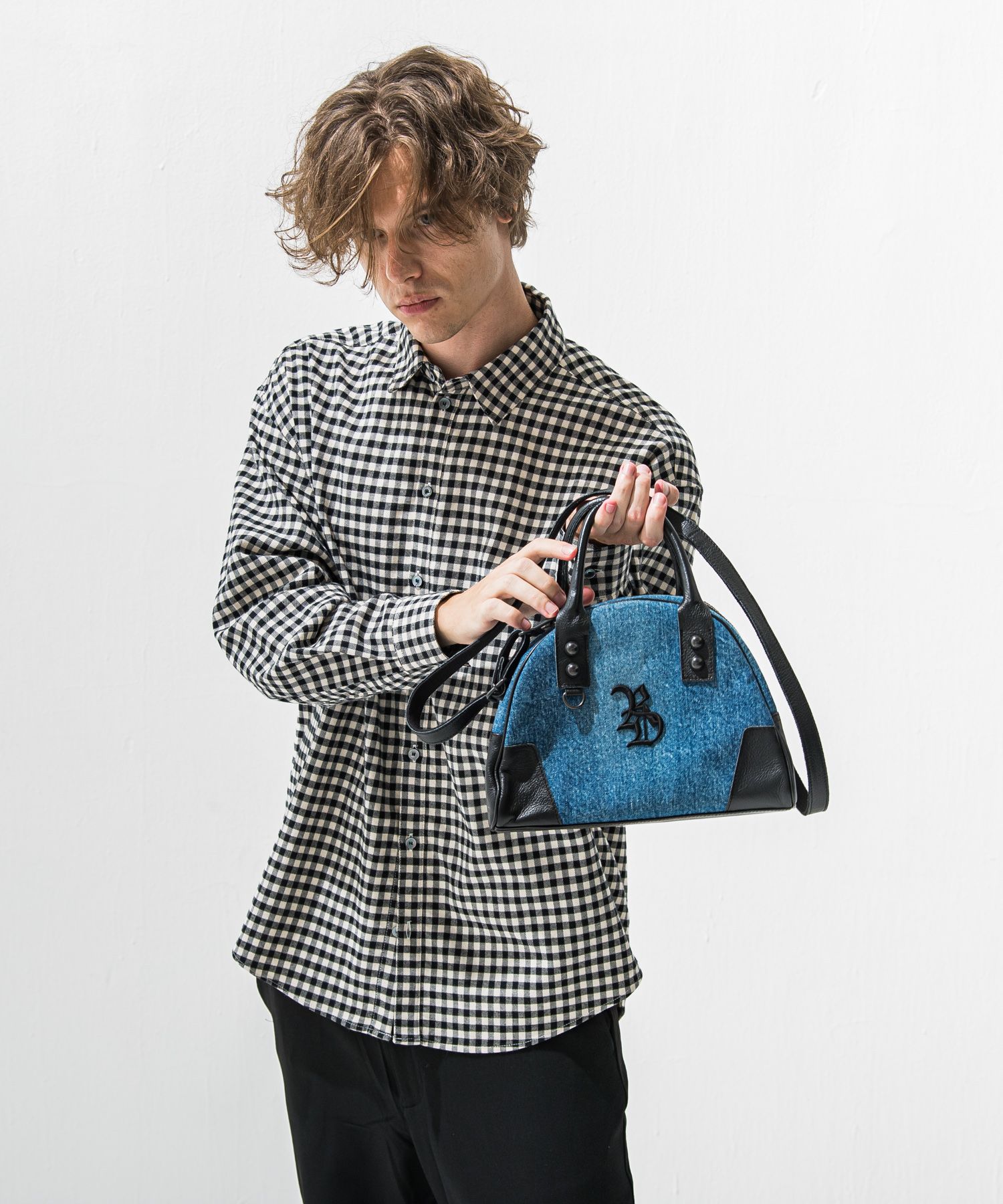 DENIM MINI BOSTON BAG / RC42-BAG-002RD / デニムミニボストンショルダーバッグ / デニム (12月上旬入荷予定)