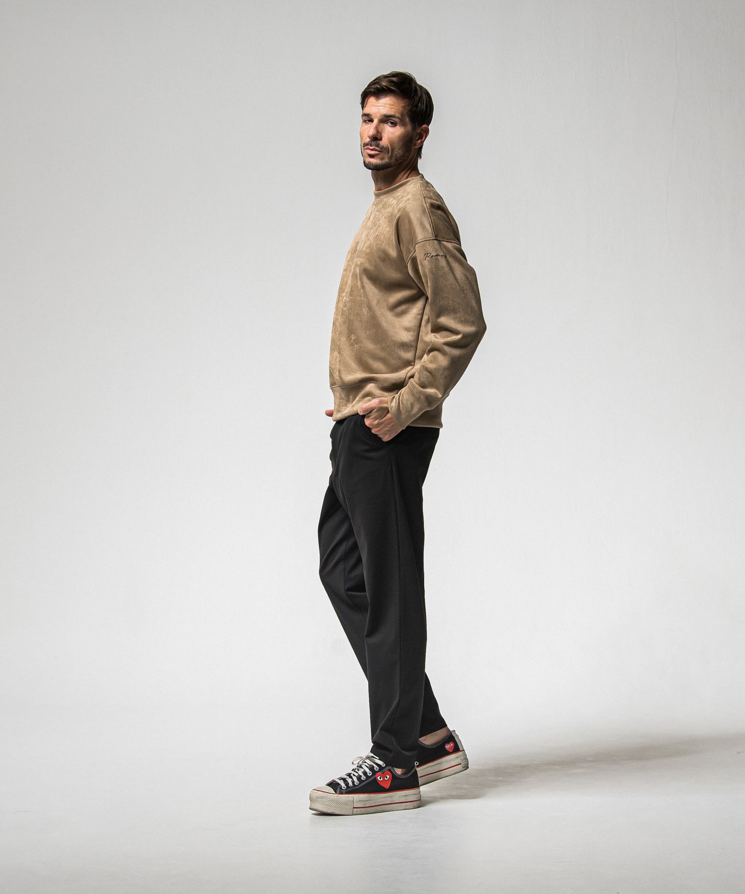 SUEDE DROP TRAINER / RC38-C-005 / スエードトレーナー / ブラウン (1月上旬入荷予定)