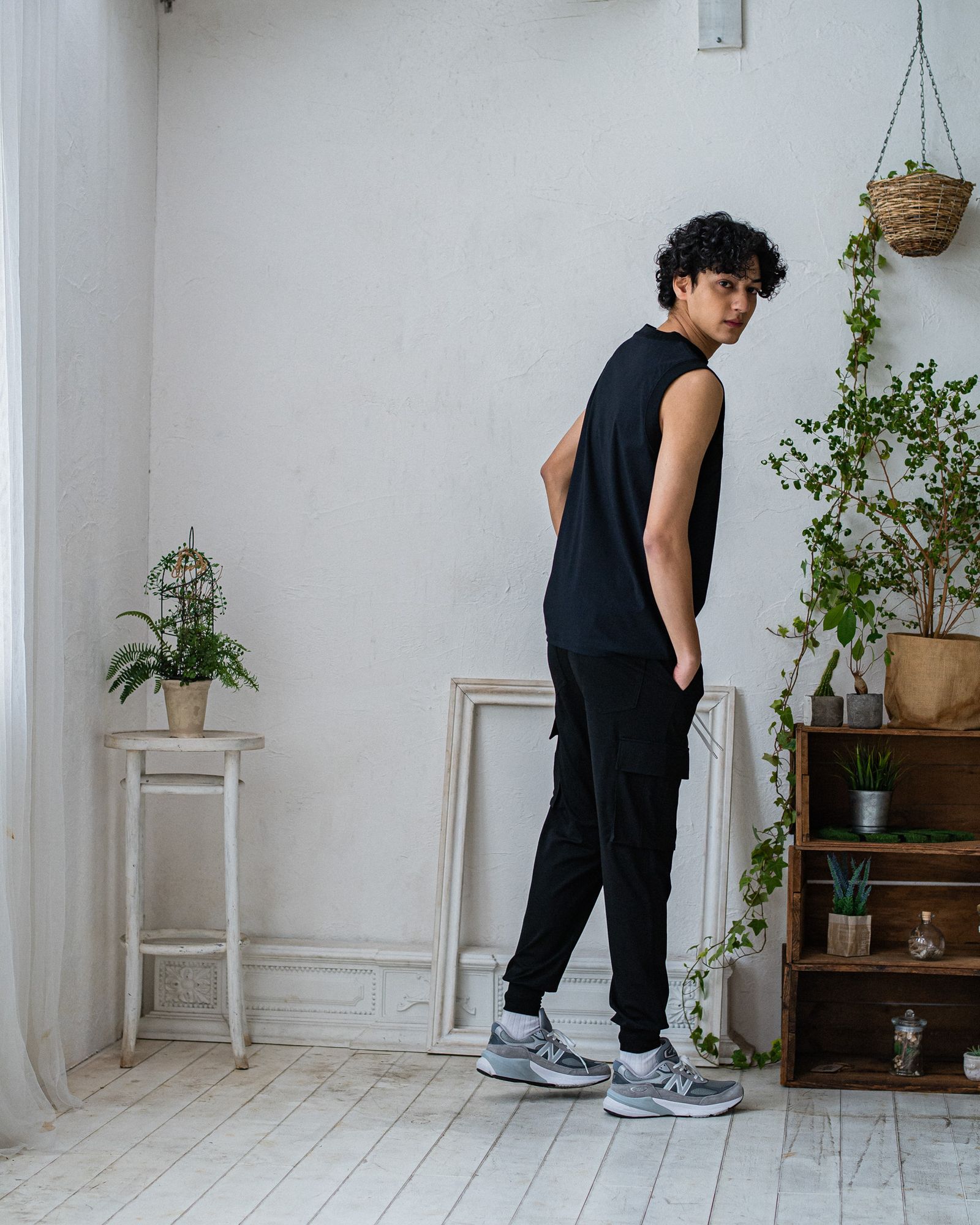 HOME NYLON NO SLEEVE / RC32-T-008 / ナイロンノースリーブ / ブラック