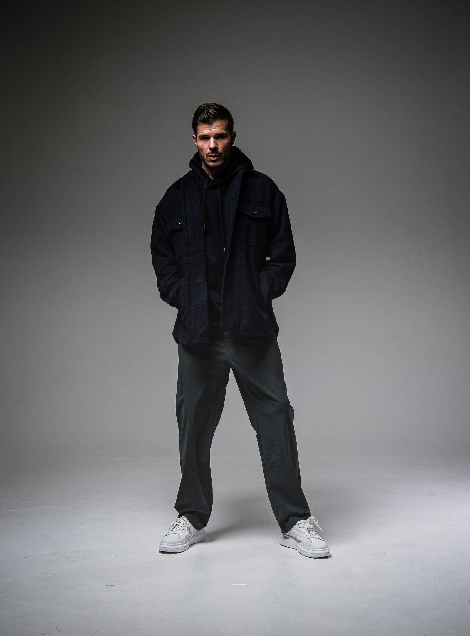 CHRIS EASY WIDE PANTS / RC25-ST-016W / ナイロンワイドパンツ / カーキ