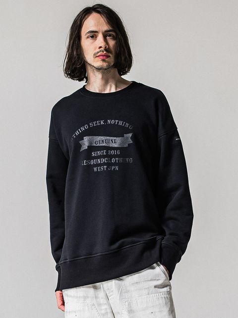 HF URAKE COLLEGE DROP TRAINER / RC39-C-002 / 高機能スウェットトレーナー / ブラック (1月中旬入荷予定)