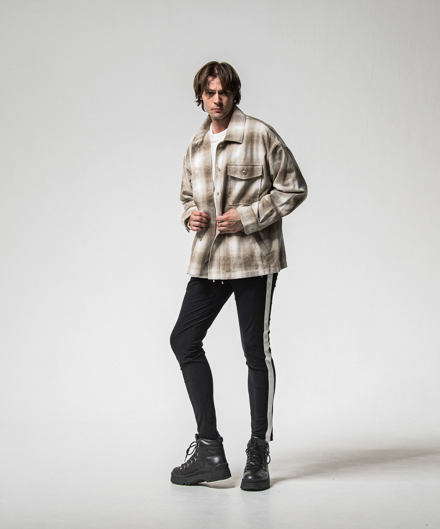 FLANNEL CHECK JK / RC38-JK-007 / フランネルチェックCPOジャケット / ブラウン (10月中旬入荷予定)