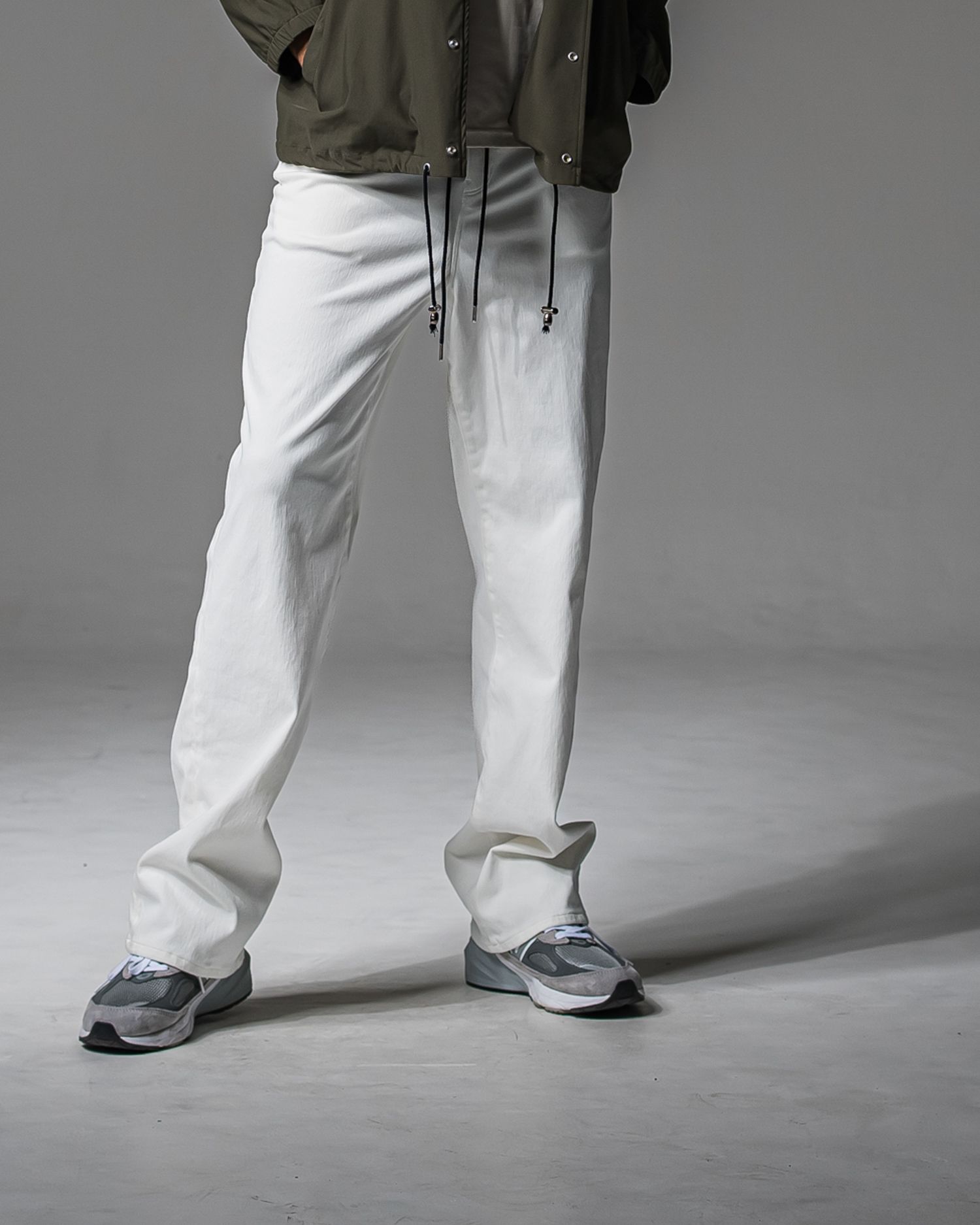 KING DENIM JERSEY / BASIC-ST-005 / デニムジャージ バギーワイドパンツ / ホワイト