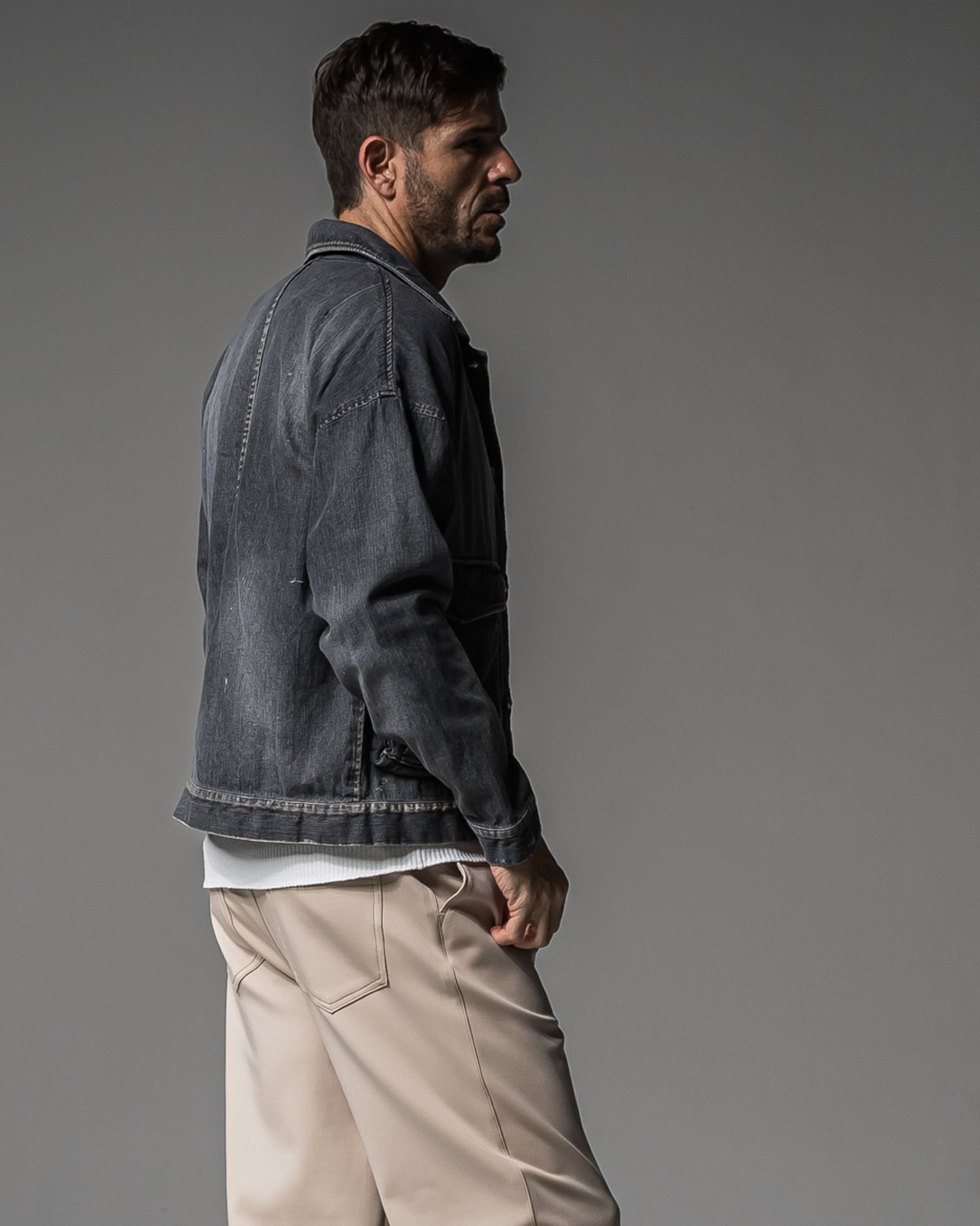 LDENIM AG FLIGHT JACKET / RC37-JK-001 / デニムフライトジャケット / ブラックユーズド