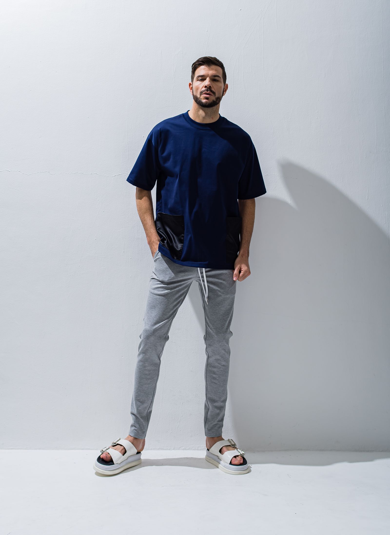 SIDE POCKET OVER TEE / RC28-T-005 / サイドポケットビッグTシャツ / ネイビー