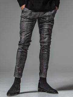 CHRIS EASY HEAT TUCK PANTS / RC30-ST-016HT / 裏起毛タックパンツ / グレンチェック