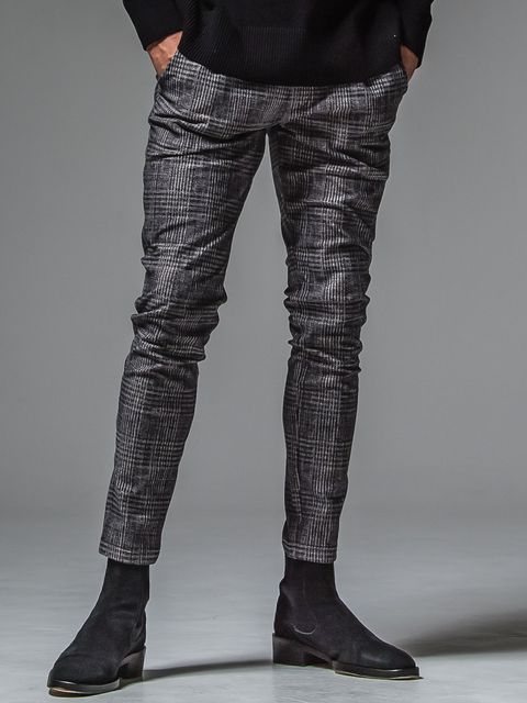 CHRIS EASY HEAT TUCK PANTS / RC30-ST-016HT / 裏起毛タックパンツ / グレンチェック