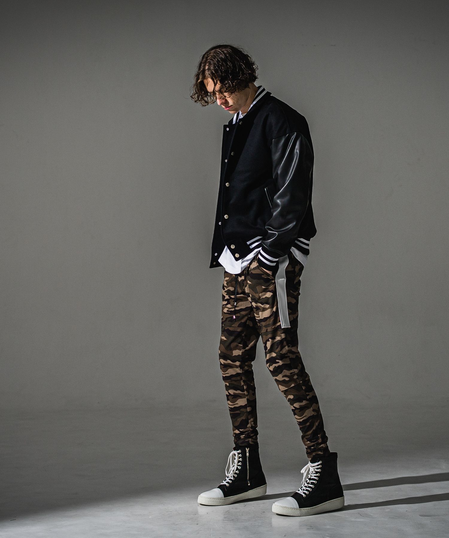 VARSITY JACKET / RC41-JK-008 / スタジャン / ブラック (10月下旬入荷予定)