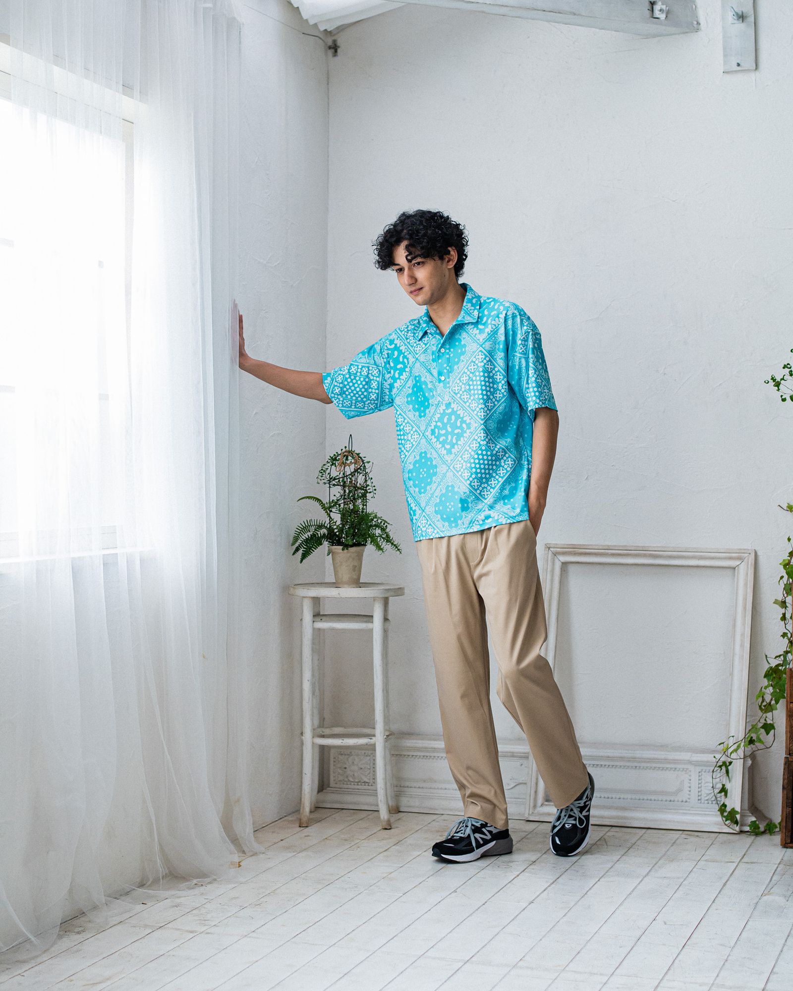 CHRIS EASY WIDE TUCK PANTS / RC32-ST-016WT / ワイドタックパンツ / ベージュ